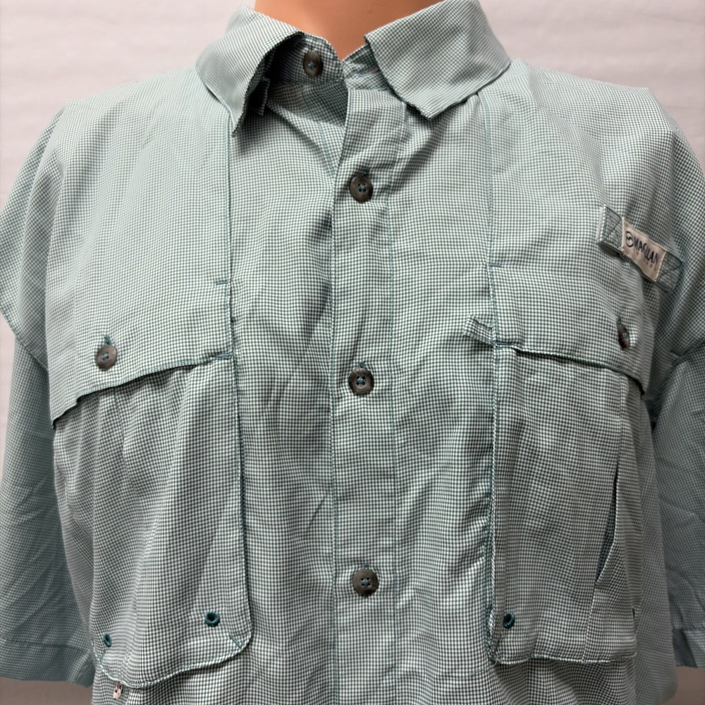 Magellan Fishing Gear Shirt Mens Size XL Green Button Up Vented Mesh Lined